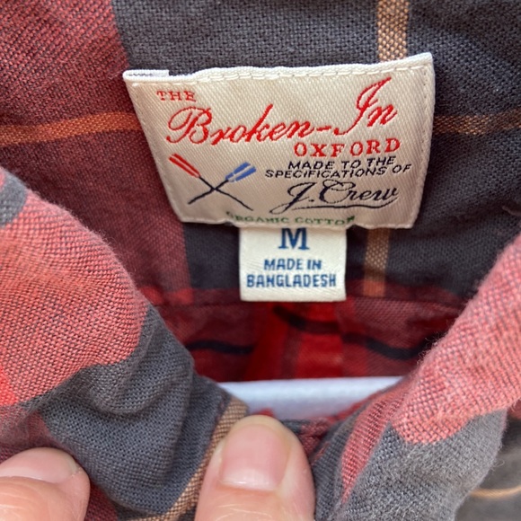 J Crew Red Plaid Shirt - Picture 3 of 12